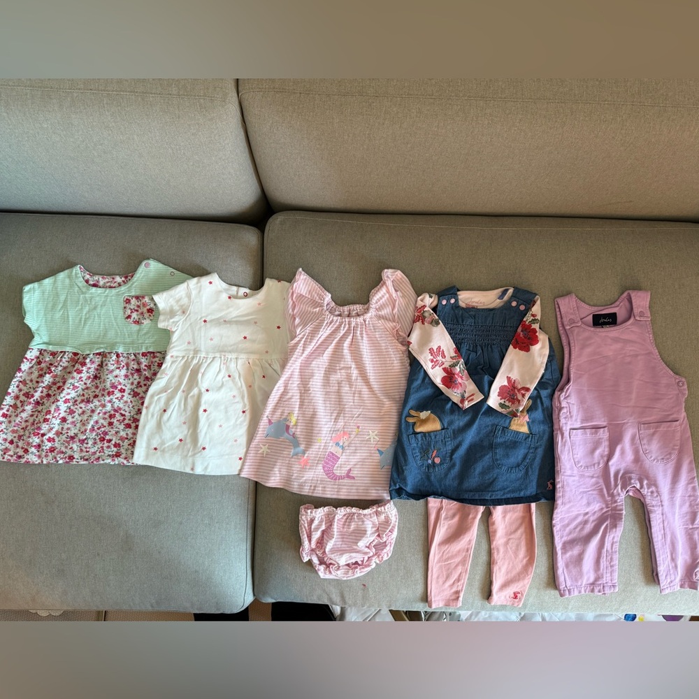 9-12M Joules Baby girl Spring/Summer/Fall Dresses And Jumpsuit, all cotton